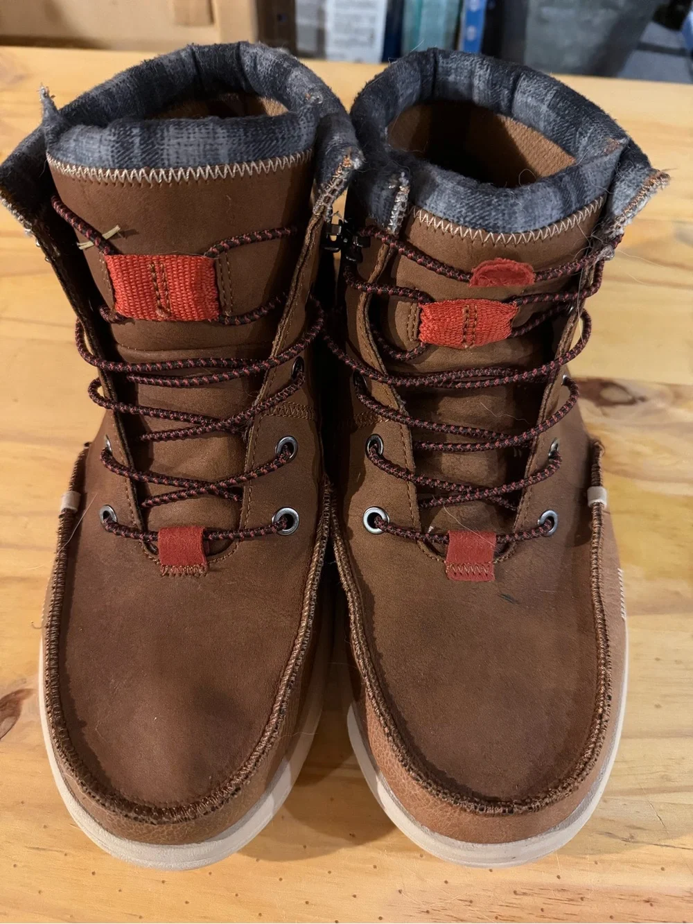 Hey Dude Brown Chukka Boots with Rust Accent